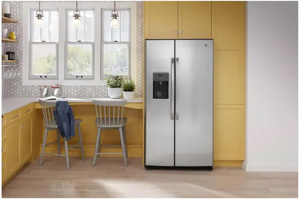 GE refrigerators in the living room