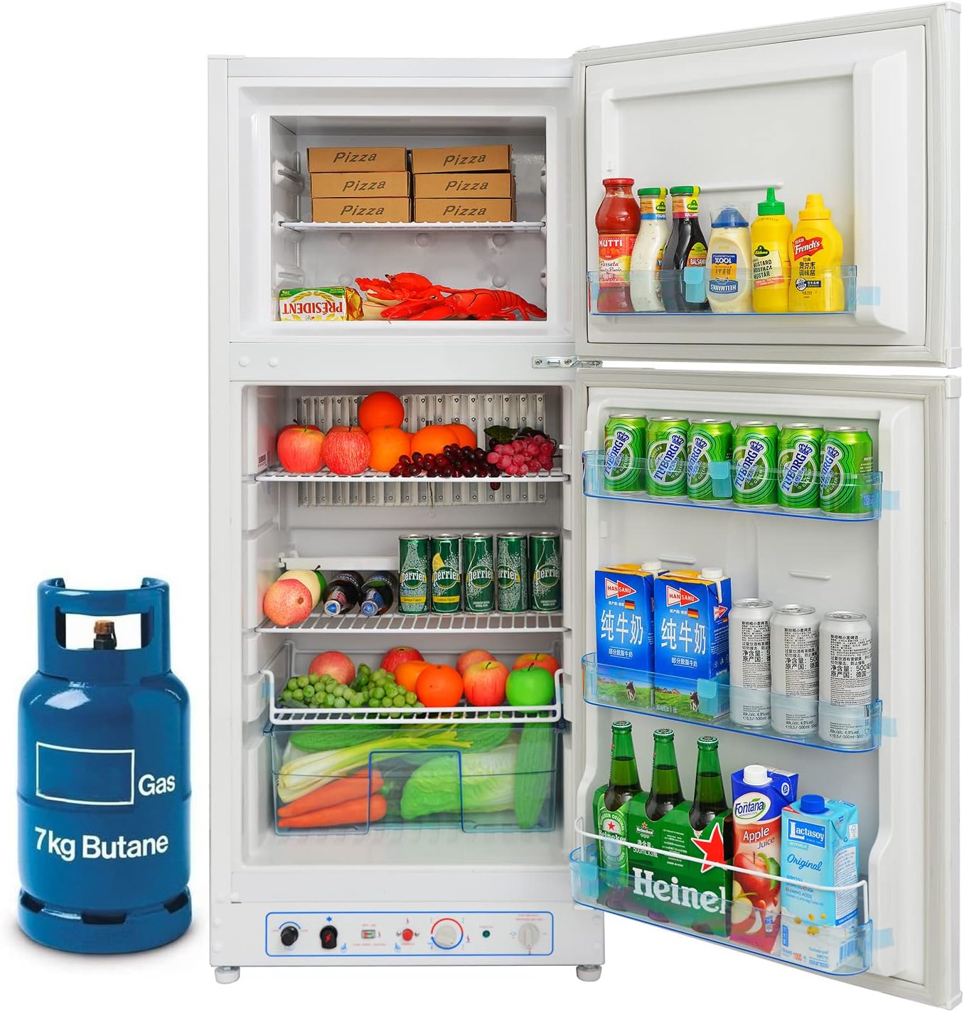 A refrigerator that opens internally